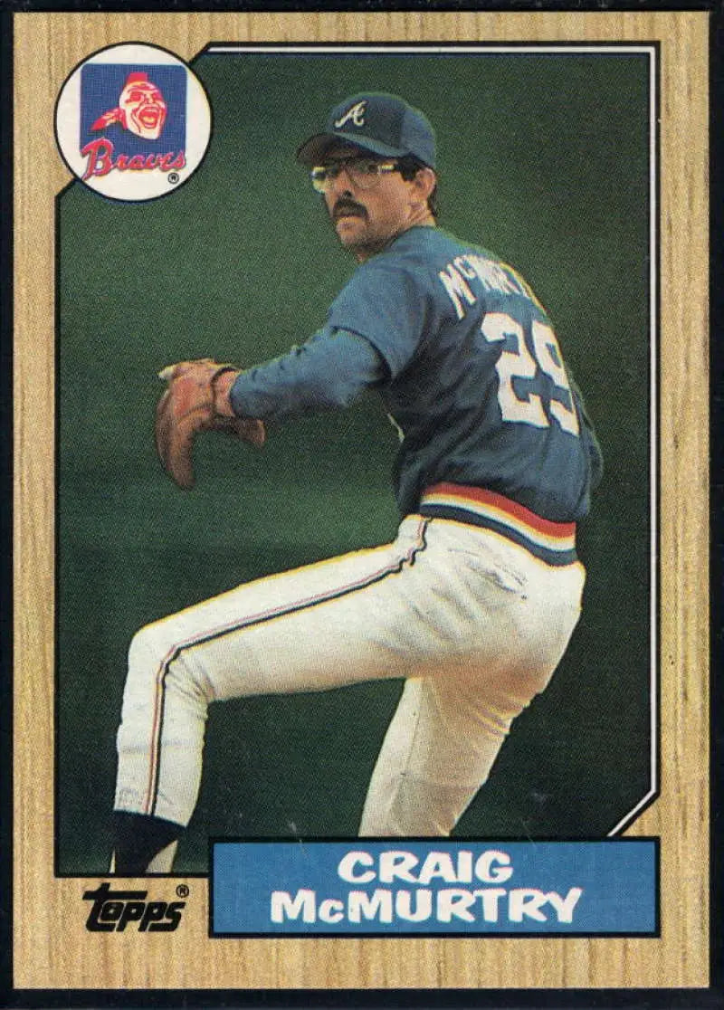1987 Topps #461 Craig McMurtry EX Excellent Atlanta Braves Baseball Card - Baseball Card Single