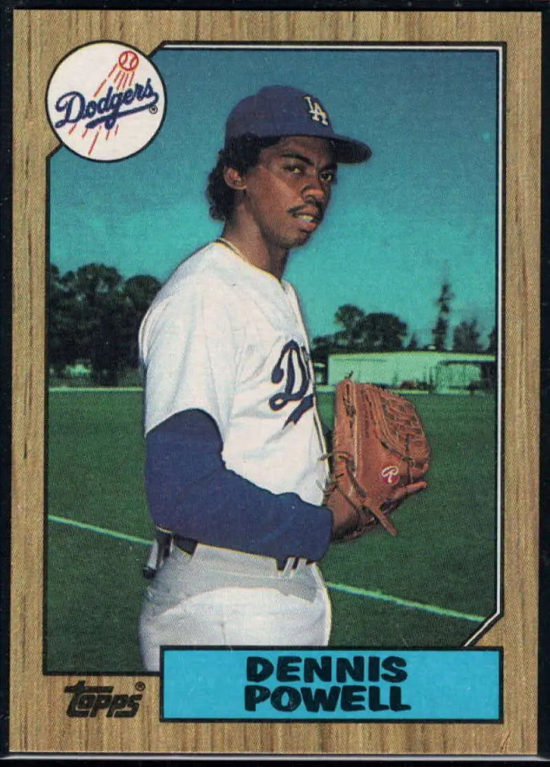 1987 Topps #47 Dennis Powell EX Excellent Los Angeles Dodgers Baseball Card - Baseball Card Single