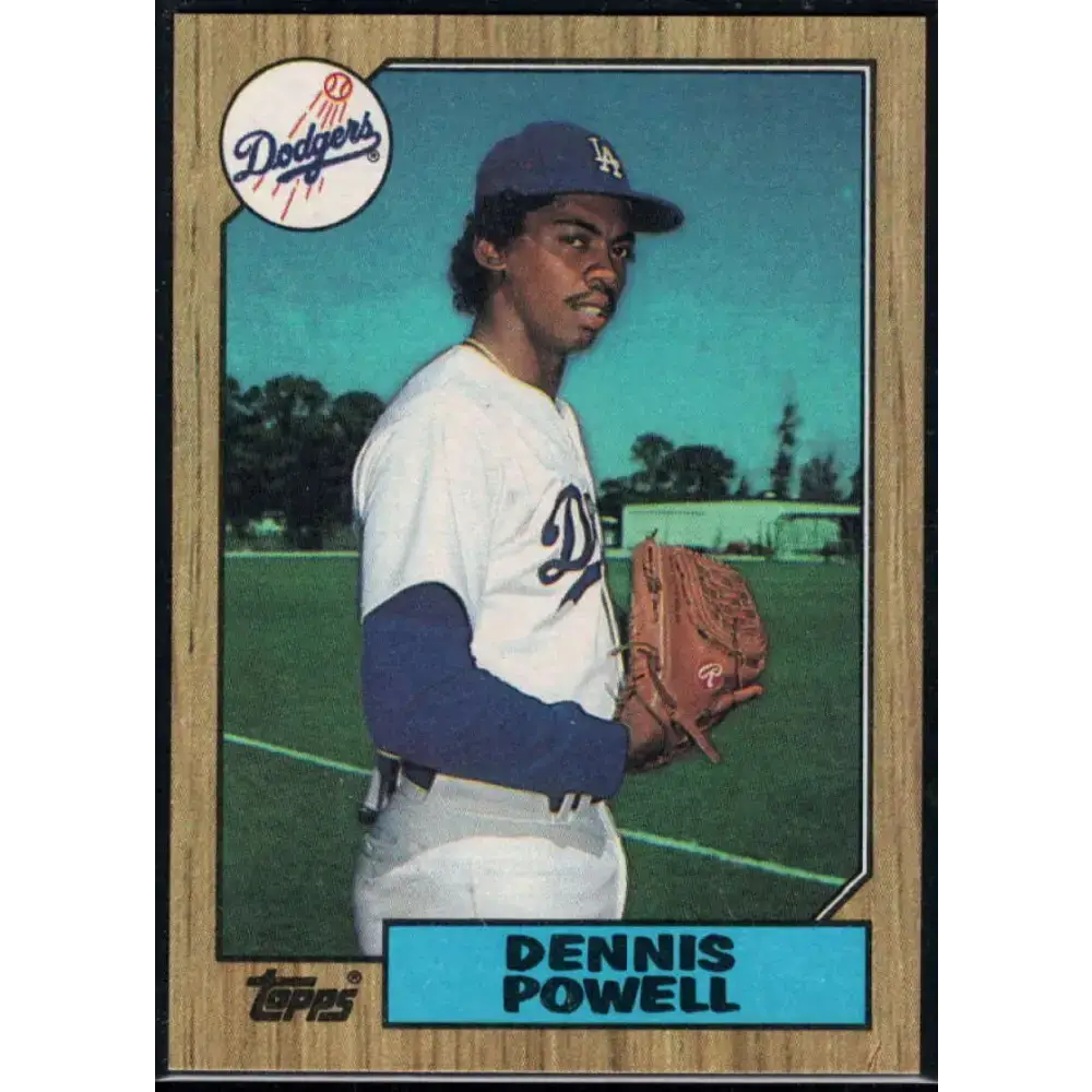 1987 Topps #47 Dennis Powell EX Excellent Los Angeles Dodgers Baseball Card - Baseball Card Single