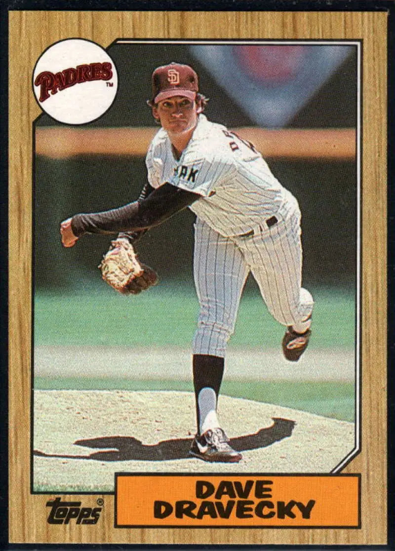1987 Topps #470 Dave Dravecky EX Excellent San Diego Padres Baseball Card - Baseball Card Single