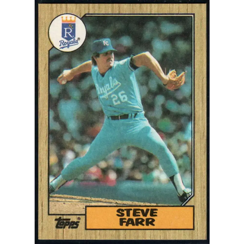 1987 Topps #473 Steve Farr EX Excellent Kansas City Royals Baseball Card - Baseball Card Single