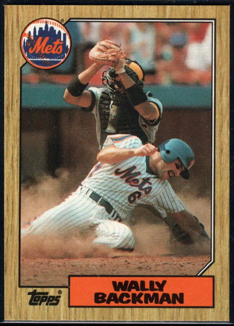 1987 Topps #48 Wally Backman EX Excellent New York Mets Baseball Card - Baseball Card Single