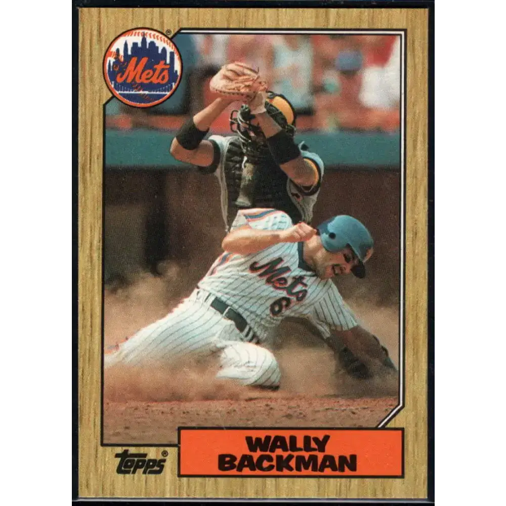 1987 Topps #48 Wally Backman EX Excellent New York Mets Baseball Card - Baseball Card Single