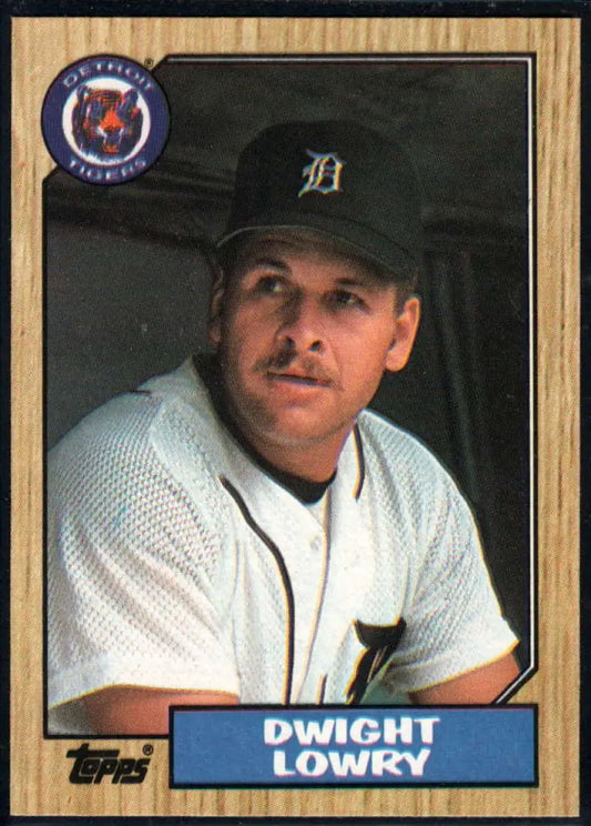 1987 Topps #483 Dwight Lowry EX Excellent RC Rookie Detroit Tigers Baseball Card - Baseball Card Single