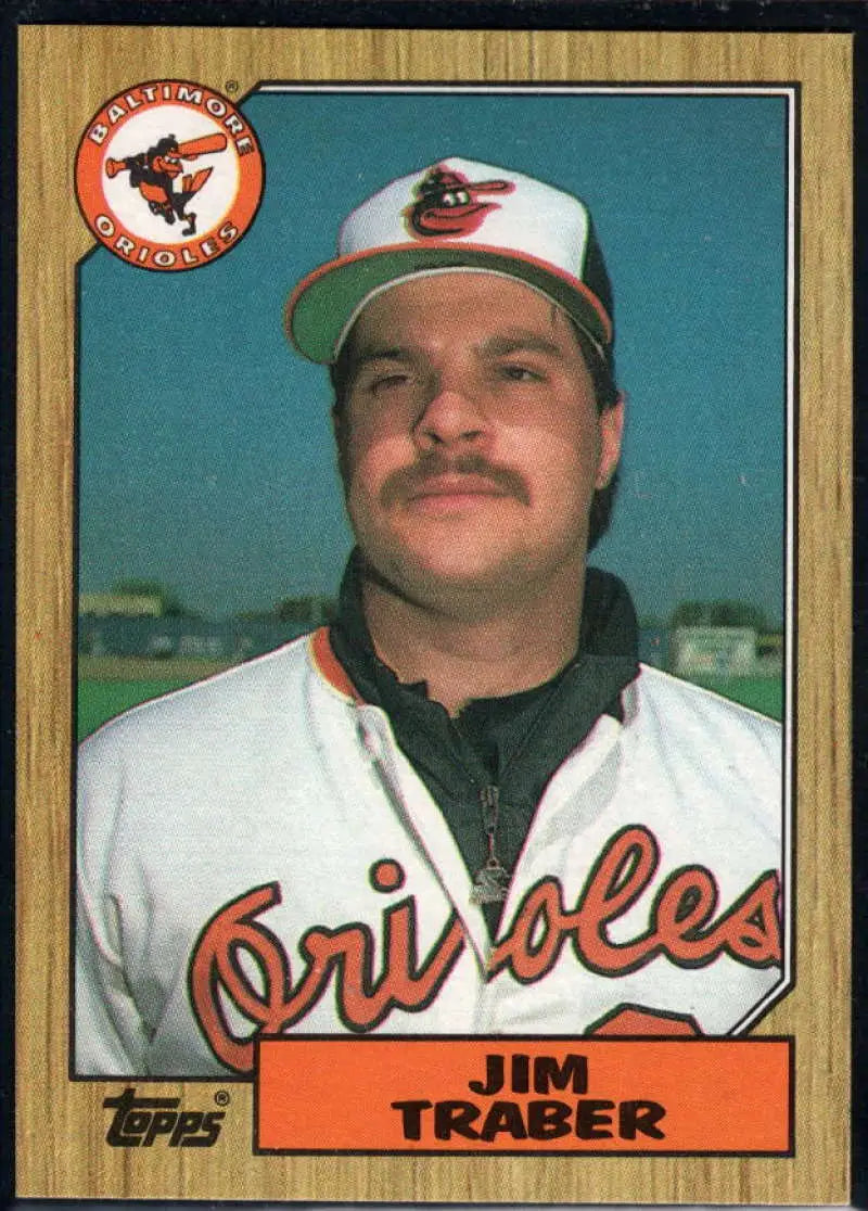 1987 Topps #484 Jim Traber EX Excellent Baltimore Orioles Baseball Card - Baseball Card Single