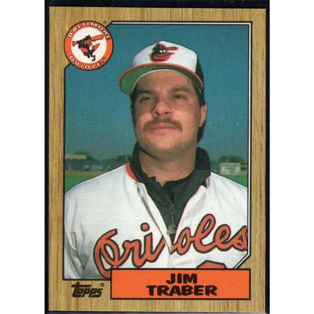 1987 Topps #484 Jim Traber EX Excellent Baltimore Orioles Baseball Card - Baseball Card Single