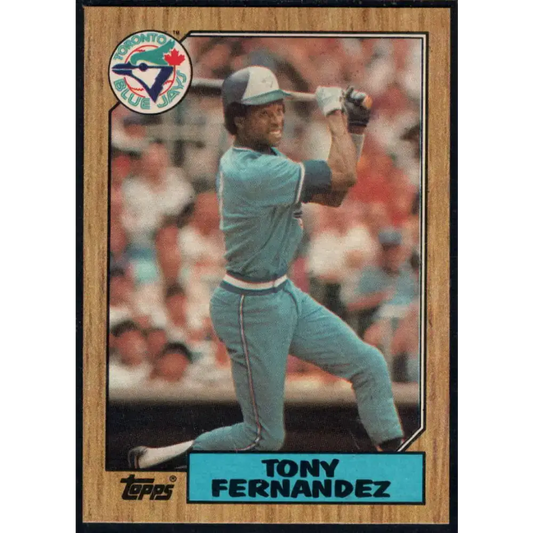 1987 Topps #485 Tony Fernandez EX Excellent Toronto Blue Jays Baseball Card