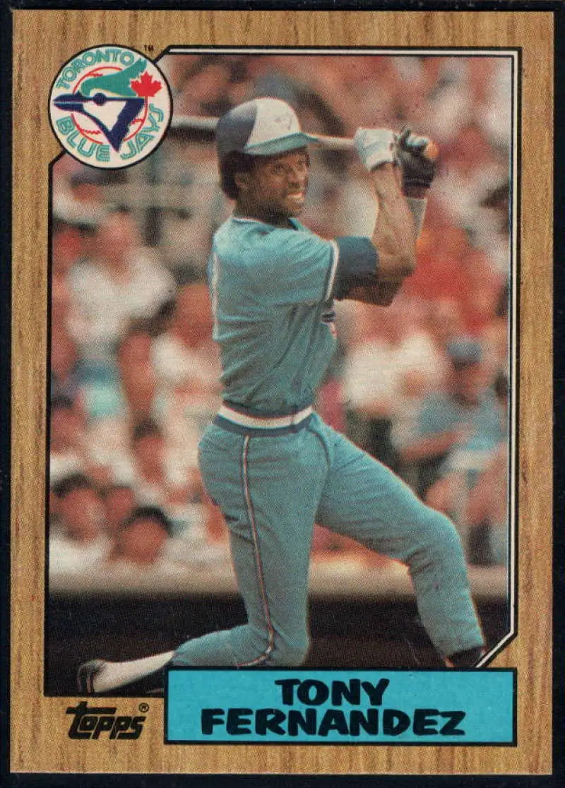 1987 Topps #485 Tony Fernandez EX Excellent Toronto Blue Jays Baseball Card - Baseball Card Single