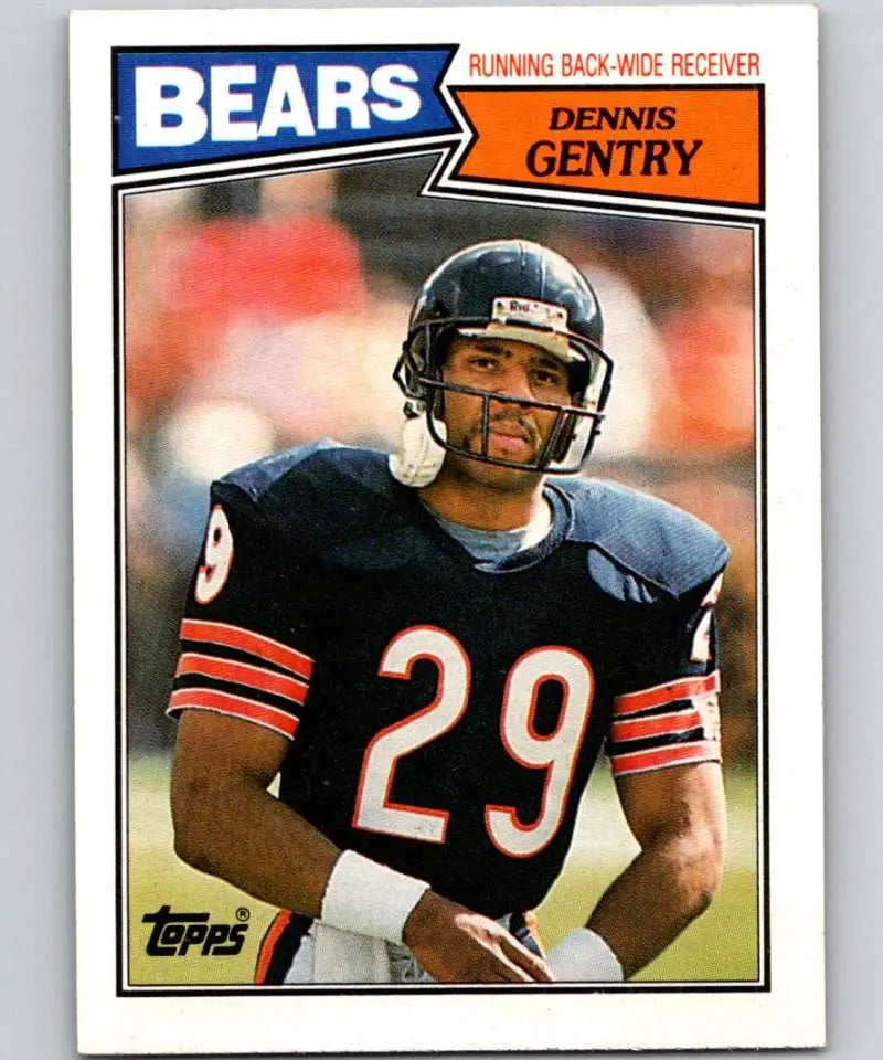 1987 Topps #49 Dennis Gentry EX Excellent RC Rookie Chicago Bears Football Card - Football Card Single