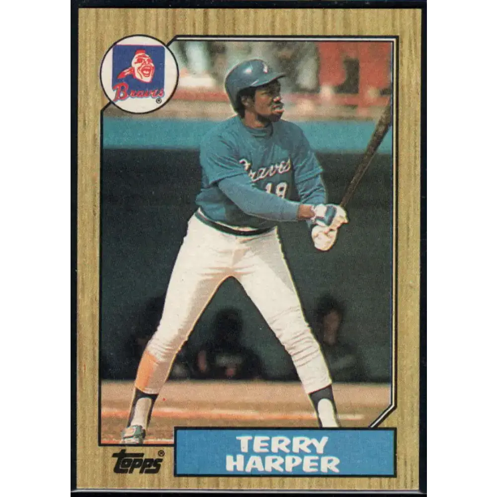 1987 Topps #49 Terry Harper EX Excellent Atlanta Braves Baseball Card