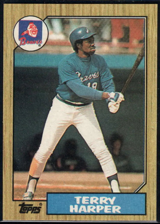 1987 Topps #49 Terry Harper EX Excellent Atlanta Braves Baseball Card - Baseball Card Single