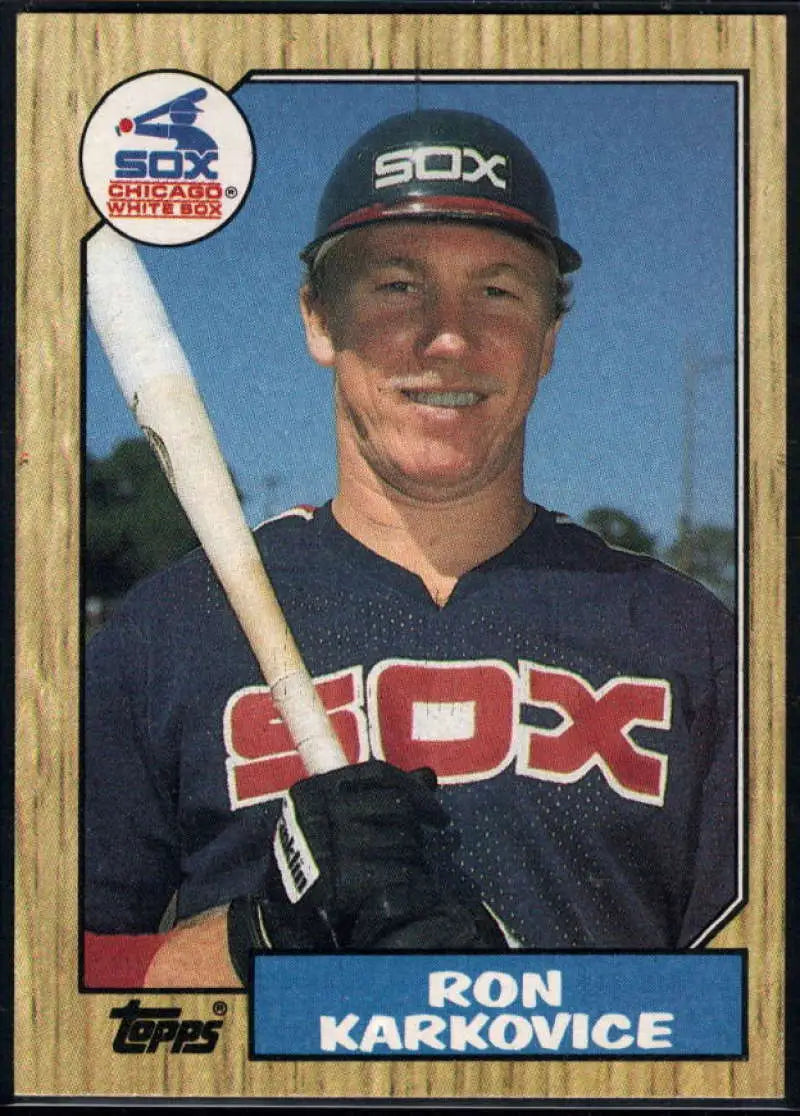 1987 Topps #491 Ron Karkovice EX Excellent RC Rookie Chicago White Sox Baseball Card - Baseball Card Single