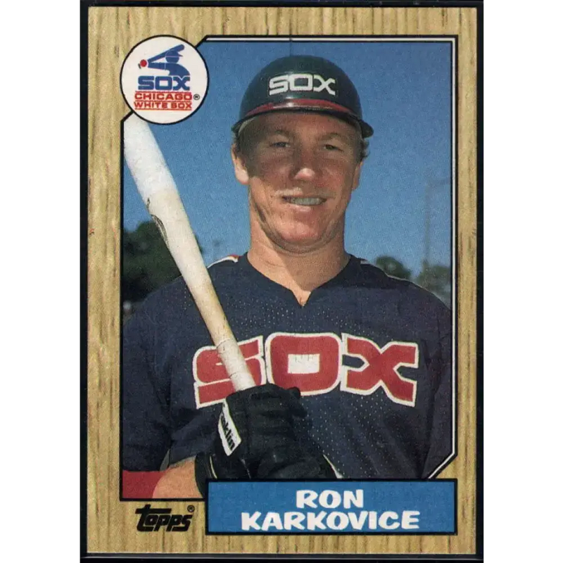 1987 Topps #491 Ron Karkovice EX Excellent RC Rookie Chicago White Sox Baseball Card - Baseball Card Single