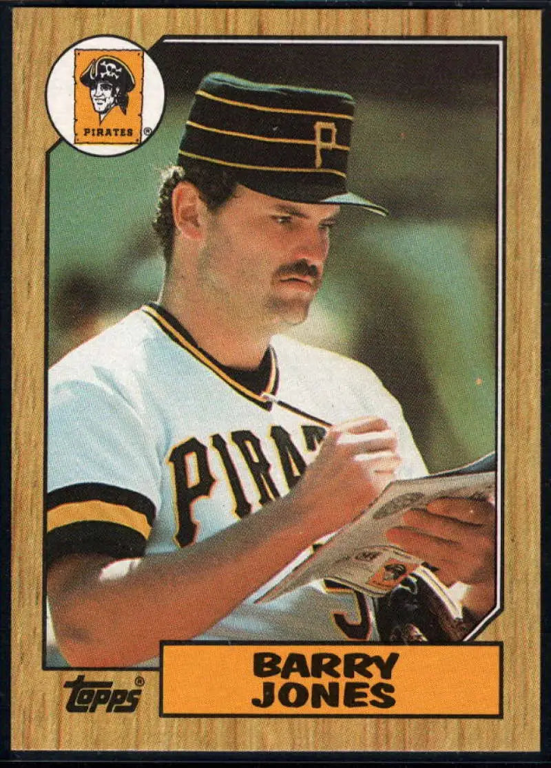 1987 Topps #494 Barry Jones EX Excellent RC Rookie Pittsburgh Pirates Baseball Card - Baseball Card Single