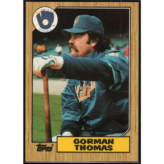 1987 Topps #495 Gorman Thomas EX Excellent Milwaukee Brewers Baseball Card