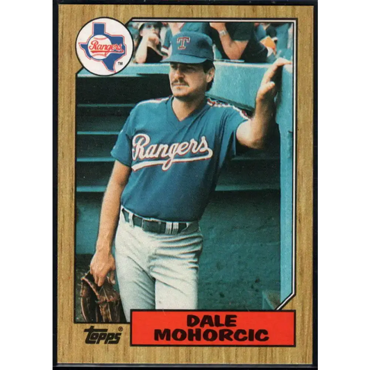1987 Topps #497 Dale Mohorcic EX Excellent RC Rookie Texas Rangers Baseball Card - Baseball Card Single