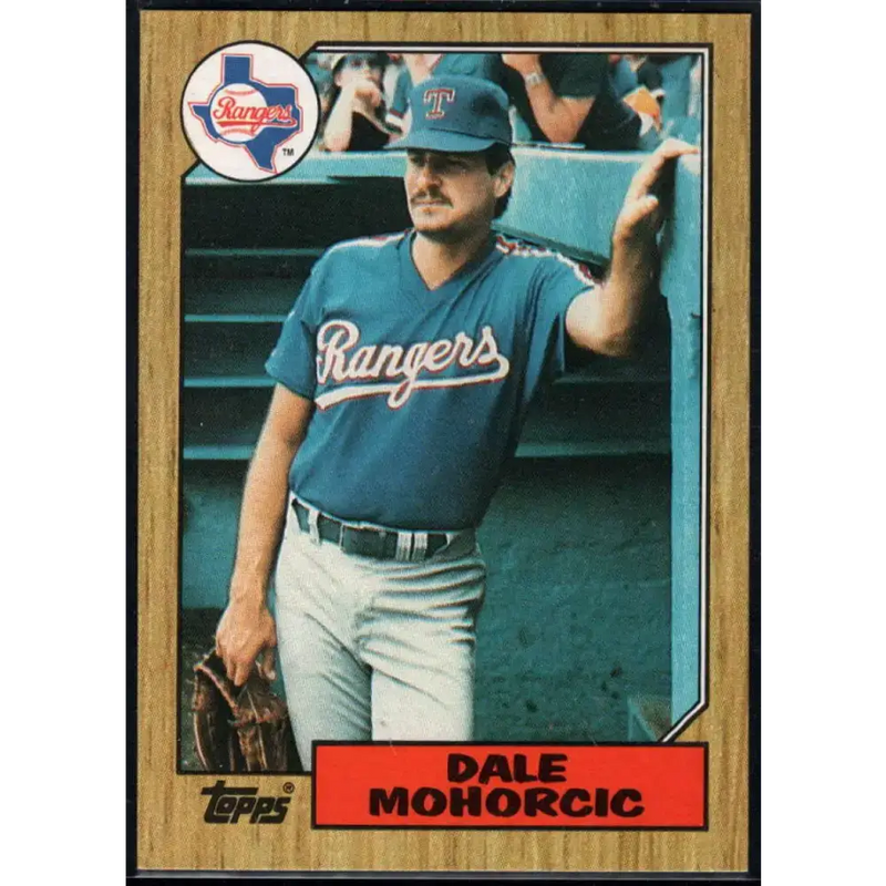 1987 Topps #497 Dale Mohorcic EX Excellent RC Rookie Texas Rangers Baseball Card - Baseball Card Single