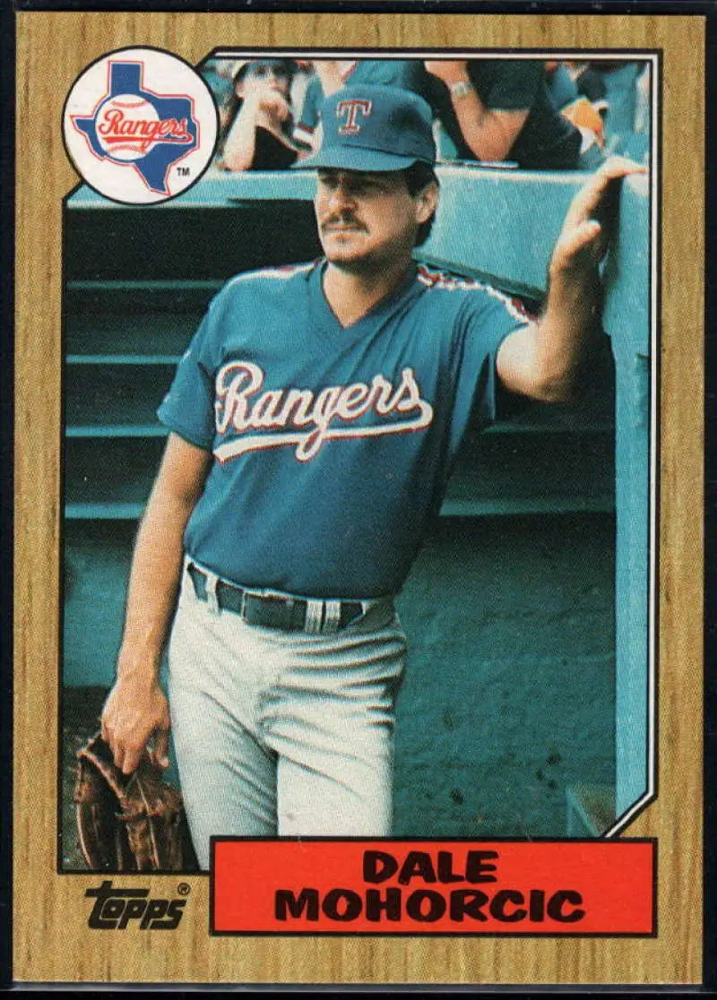 1987 Topps #497 Dale Mohorcic EX Excellent RC Rookie Texas Rangers Baseball Card - Baseball Card Single