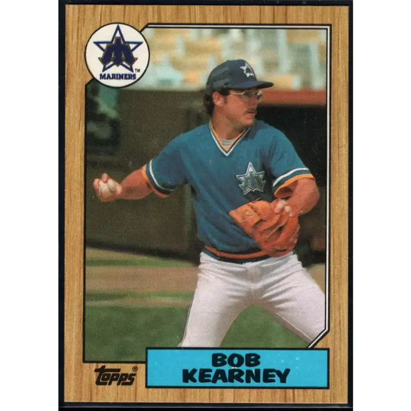 1987 Topps #498 Bob Kearney EX Excellent Seattle Mariners Baseball Card - Baseball Card Single