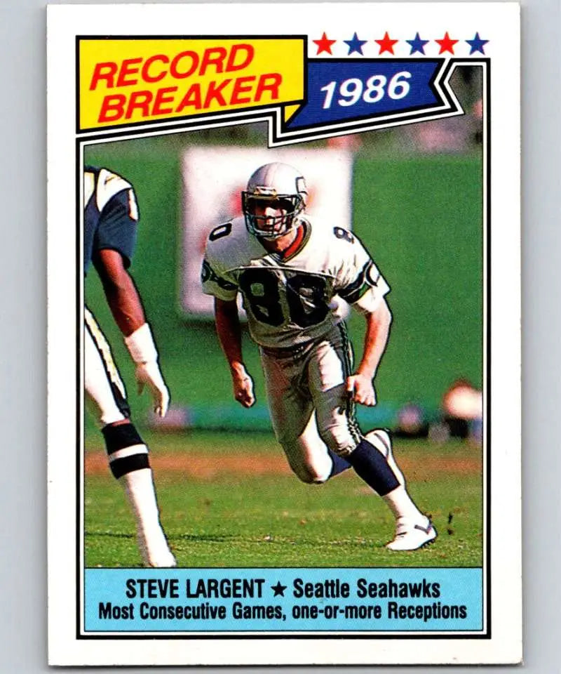 1987 Topps #5 Steve Largent EX Excellent Seattle Seahawks Football Card - Football Card Single