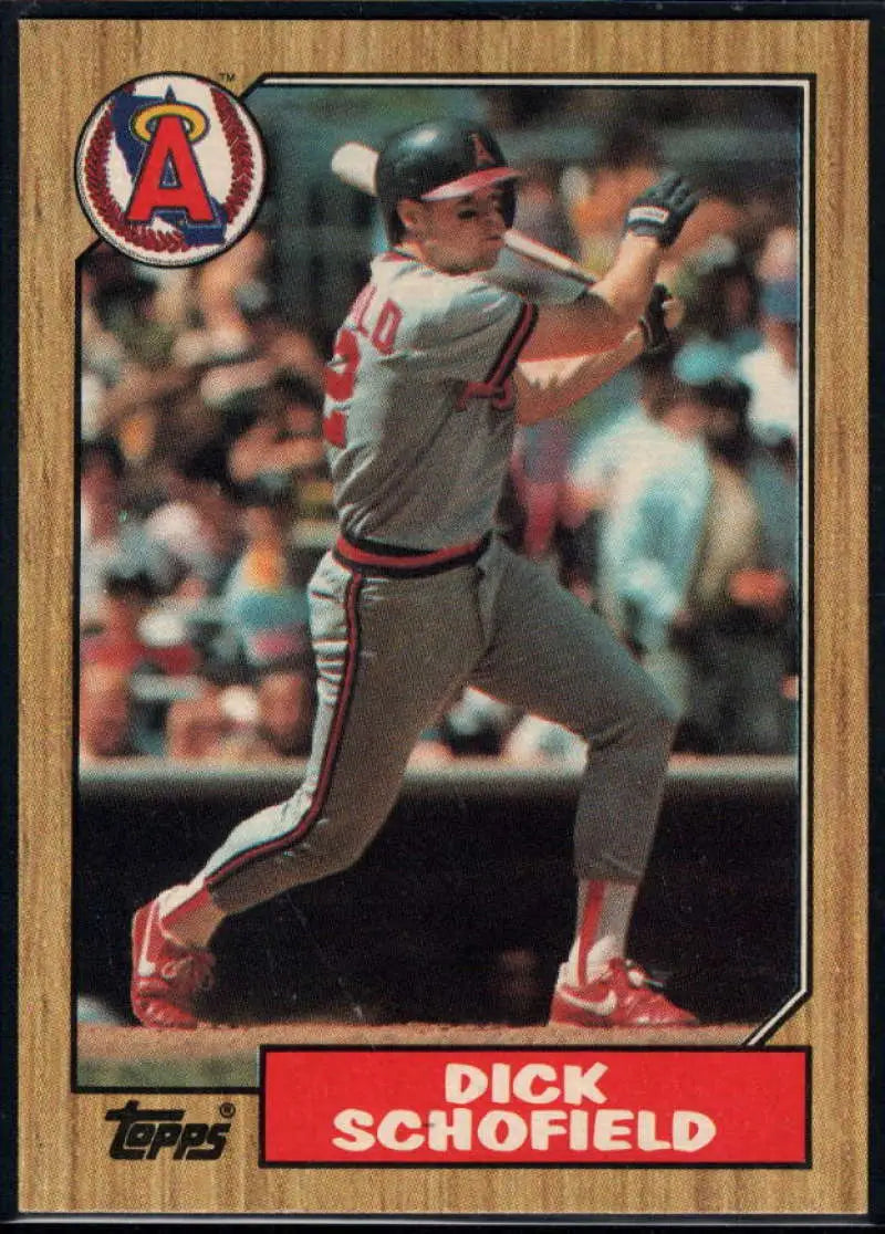 1987 Topps #502 Dick Schofield EX Excellent California Angels Baseball Card - Baseball Card Single