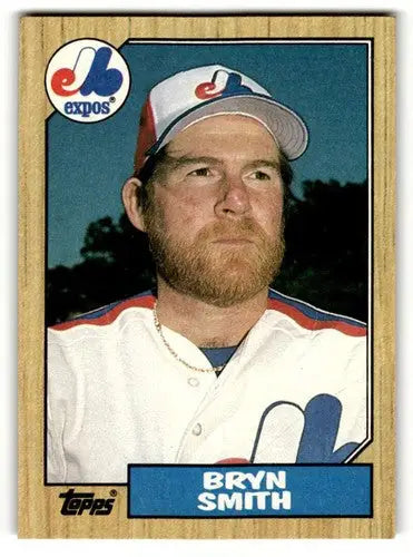 Original gloss Bryn Smith Montreal Expos baseball card from 1987 Topps #505