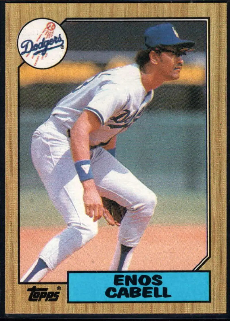 1987 Topps #509 Enos Cabell EX Excellent Los Angeles Dodgers Baseball Card - Baseball Card Single