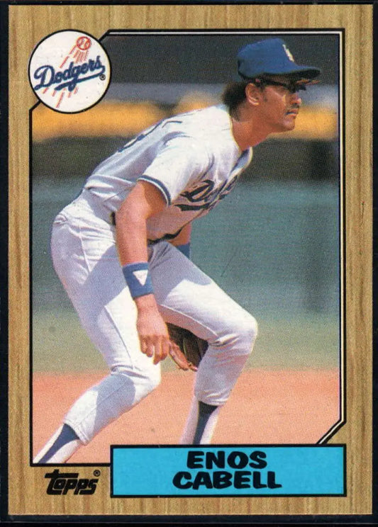 1987 Topps #509 Enos Cabell EX Excellent Los Angeles Dodgers Baseball Card - Baseball Card Single