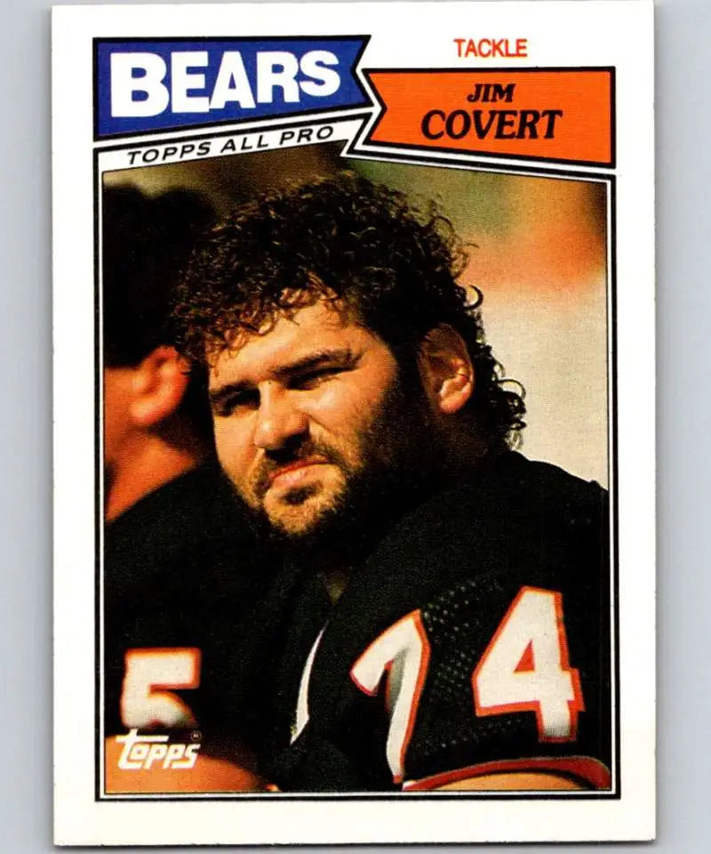 1987 Topps #51 Jim Covert EX Excellent Chicago Bears Football Card - Football Card Single