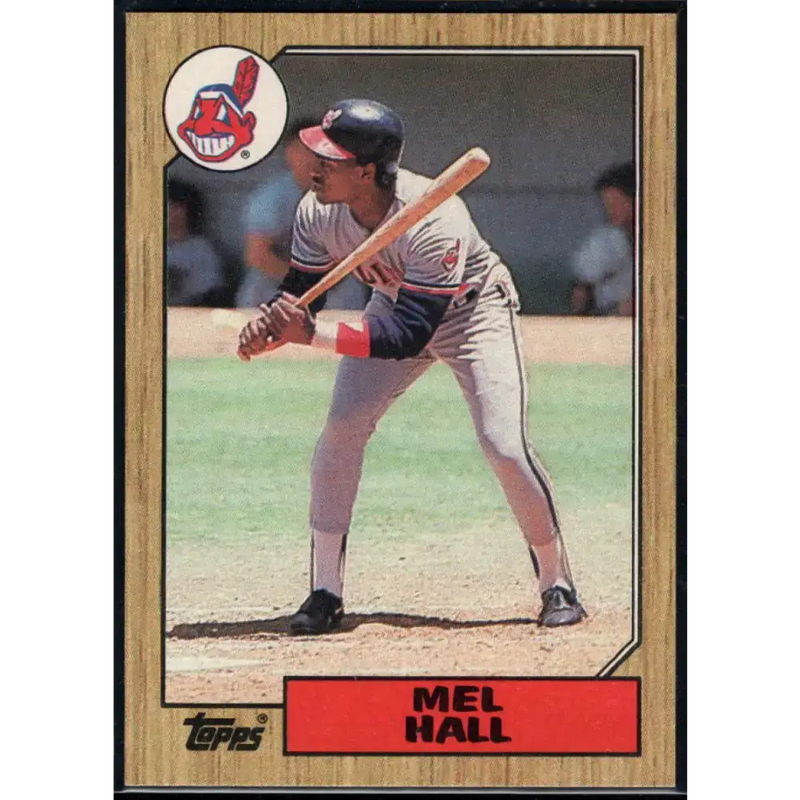 1987 Topps #51 Mel Hall EX Excellent Cleveland Indians Baseball Card - Baseball Card Single
