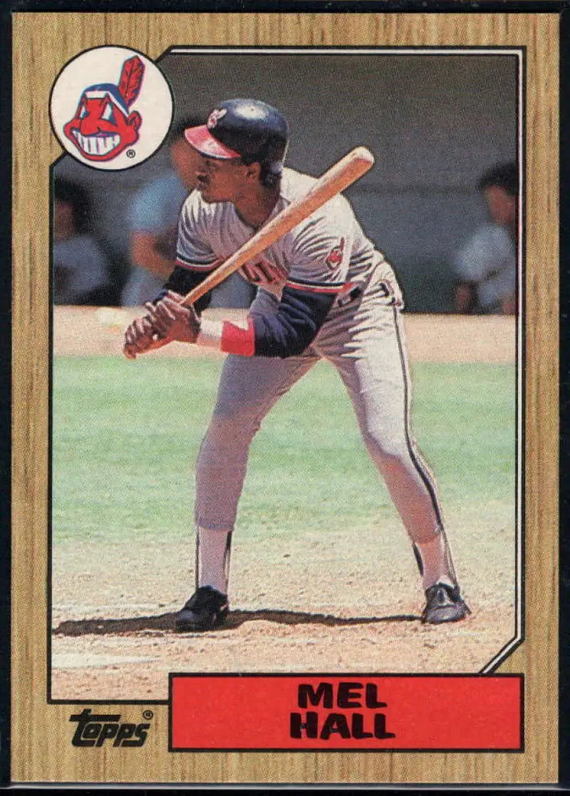 1987 Topps #51 Mel Hall EX Excellent Cleveland Indians Baseball Card - Baseball Card Single