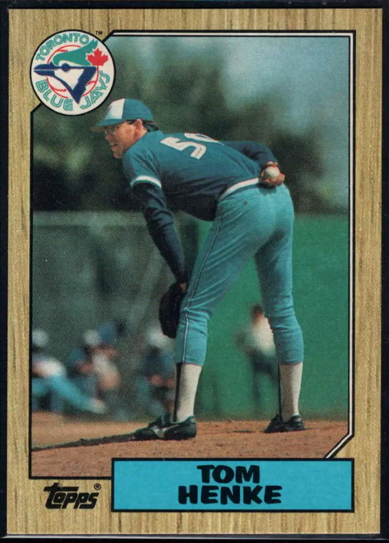 1987 Topps #510 Tom Henke EX Excellent Toronto Blue Jays Baseball Card - Baseball Card Single