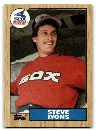 Original gloss Steve Lyons Chicago White Sox baseball card from 1987 Topps #511