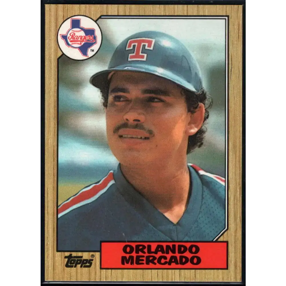 1987 Topps #514 Orlando Mercado EX Excellent Texas Rangers Baseball Card - Baseball Card Single