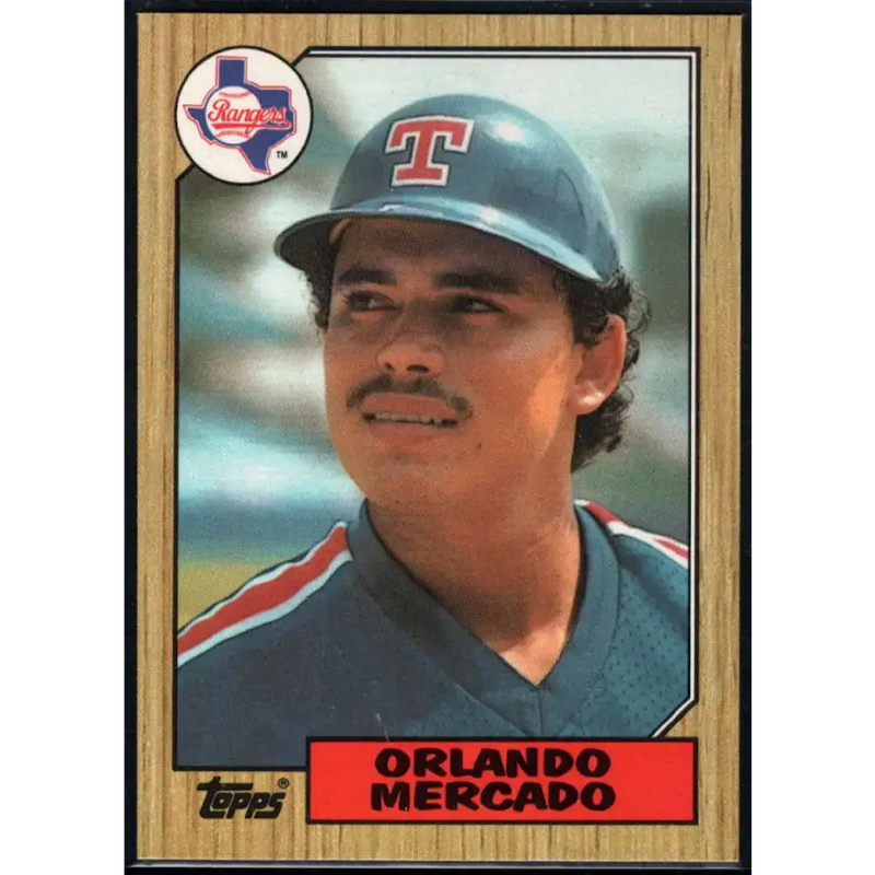 1987 Topps #514 Orlando Mercado EX Excellent Texas Rangers Baseball Card - Baseball Card Single