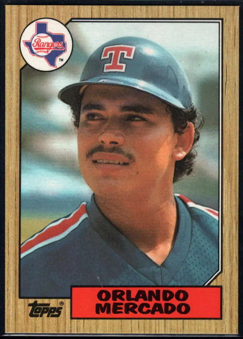 1987 Topps #514 Orlando Mercado EX Excellent Texas Rangers Baseball Card - Baseball Card Single