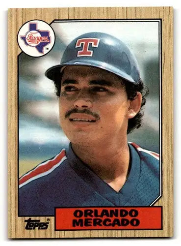 Orlando Mercado Texas baseball card from 1987 Topps #514 in original gloss