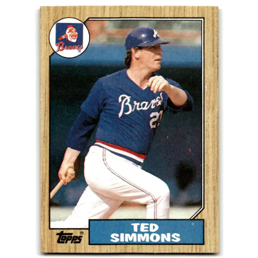 1987 Topps #516 Ted Simmons EX Excellent Atlanta Braves Baseball Card - Baseball Card Single