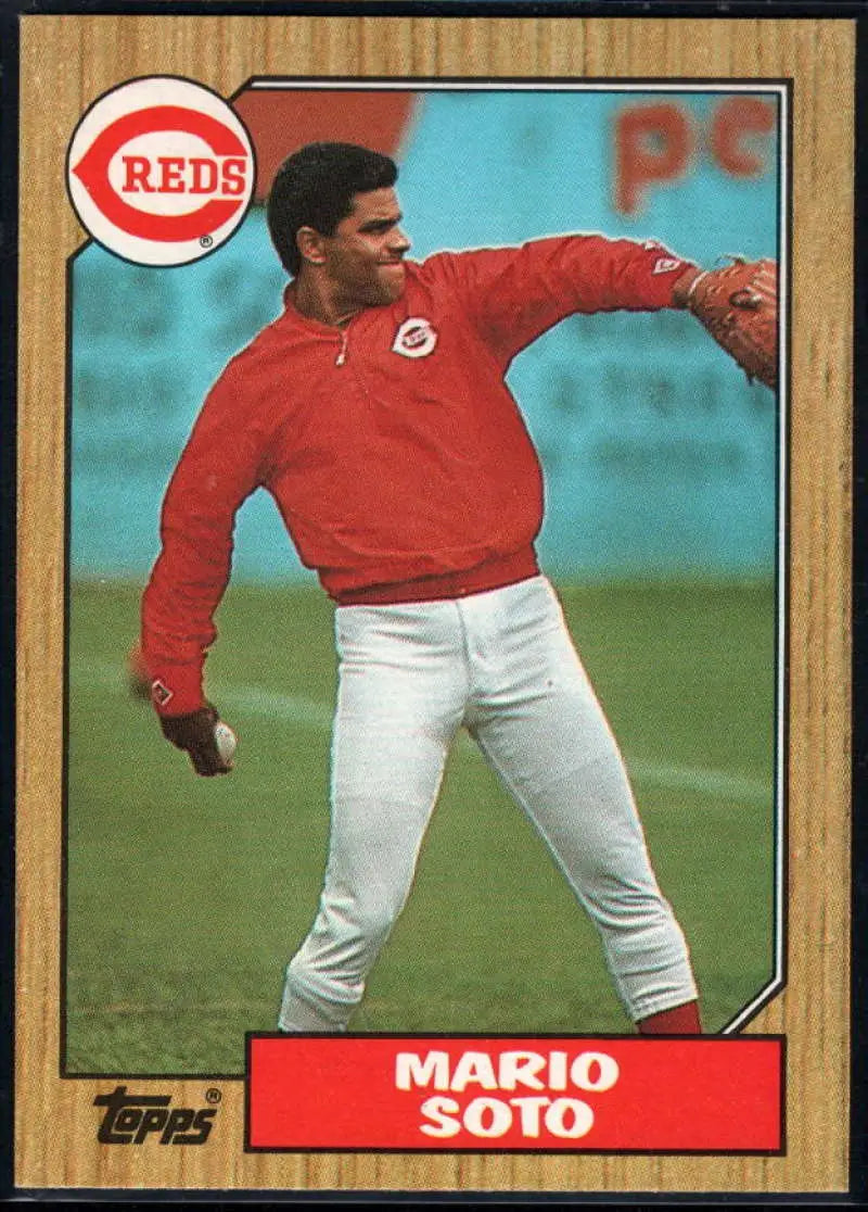 1987 Topps #517 Mario Soto EX Excellent Cincinnati Reds Baseball Card - Baseball Card Single