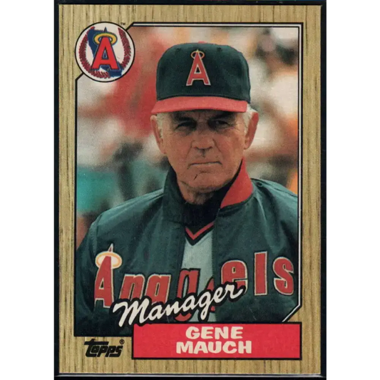 1987 Topps #518 Gene Mauch EX Excellent California Angels Baseball Card - Baseball Card Single