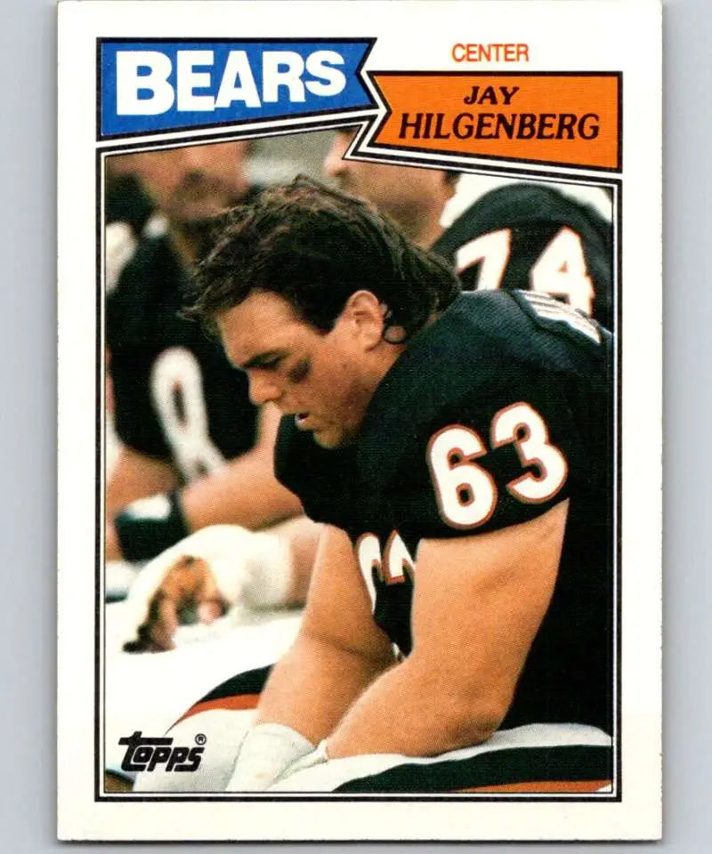 1987 Topps #52 Jay Hilgenberg EX Excellent Chicago Bears Football Card - Football Card Single