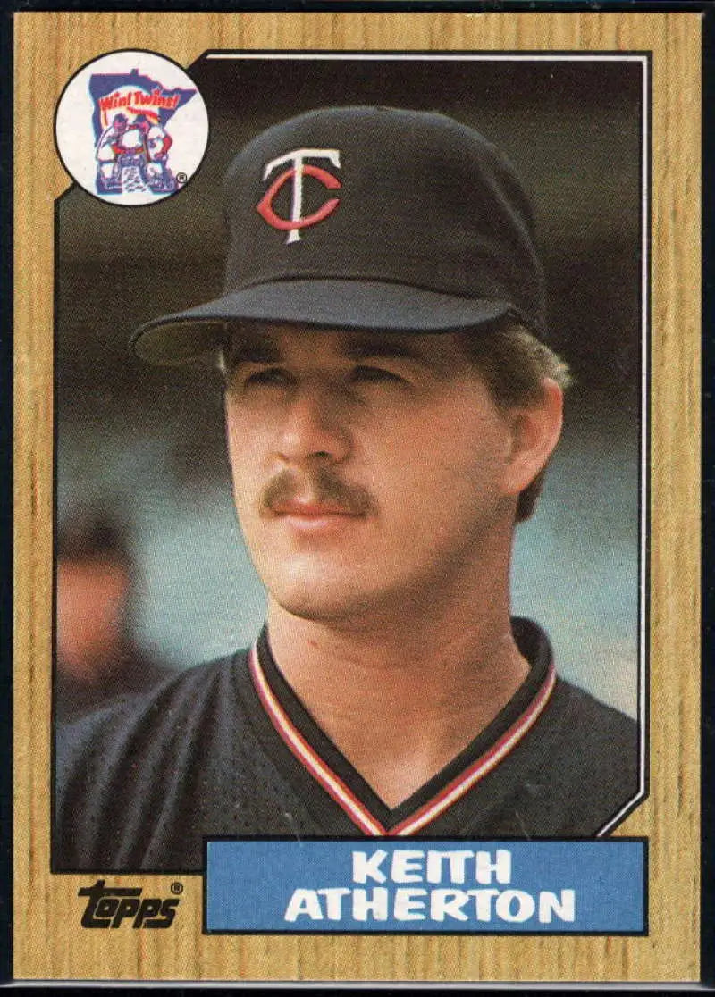 1987 Topps #52 Keith Atherton EX Excellent Minnesota Twins Baseball Card - Baseball Card Single