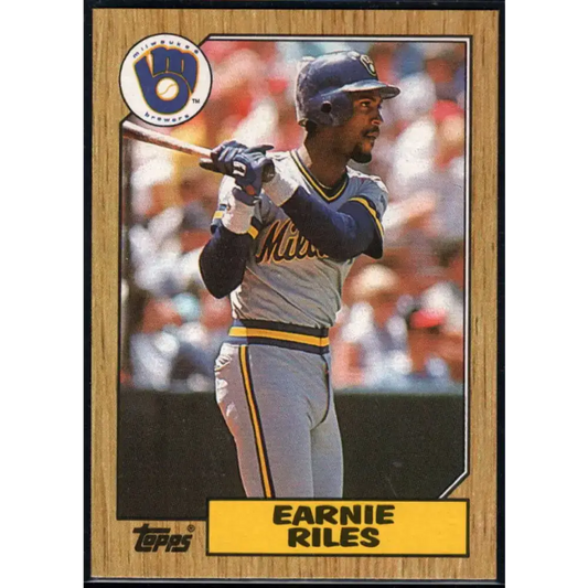 1987 Topps #523 Ernest Riles EX Excellent Milwaukee Brewers Baseball Card