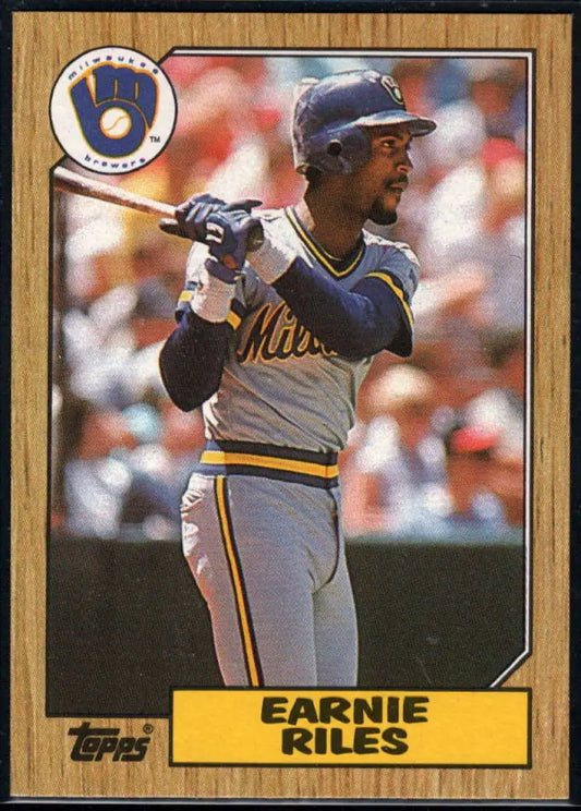 1987 Topps #523 Ernest Riles EX Excellent Milwaukee Brewers Baseball Card - Baseball Card Single