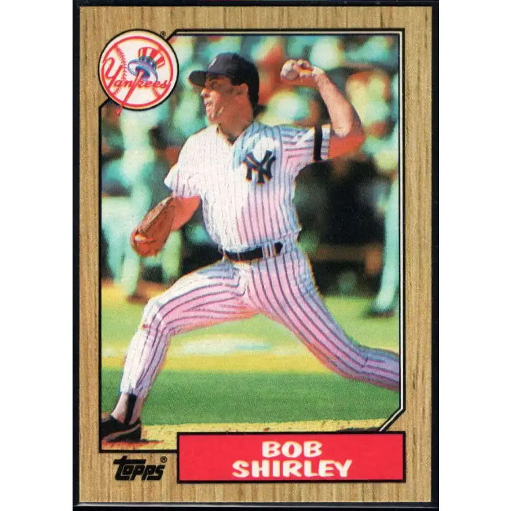 1987 Topps #524 Bob Shirley EX Excellent New York Yankees Baseball Card - Baseball Card Single
