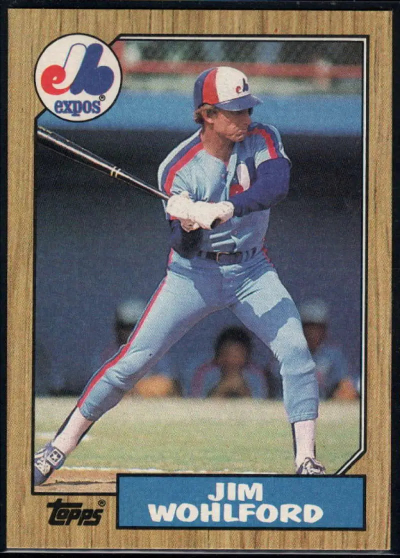 1987 Topps #527 Jim Wohlford EX Excellent Montreal Expos Baseball Card - Baseball Card Single
