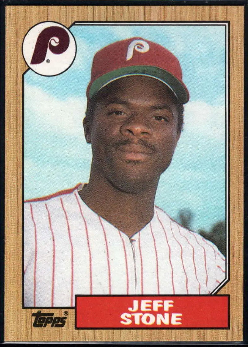1987 Topps #532 Jeff Stone EX Excellent Philadelphia Phillies Baseball Card - Baseball Card Single