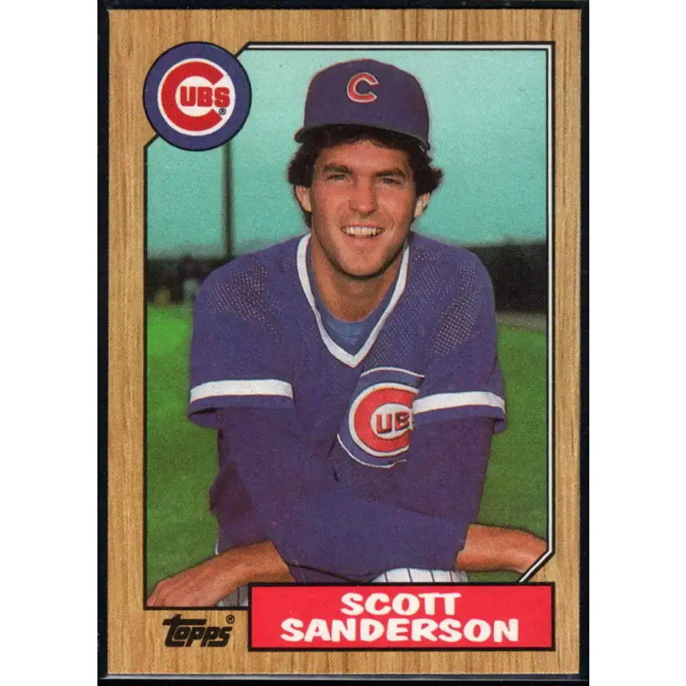 1987 Topps #534 Scott Sanderson EX Excellent Chicago Cubs Baseball Card - Baseball Card Single