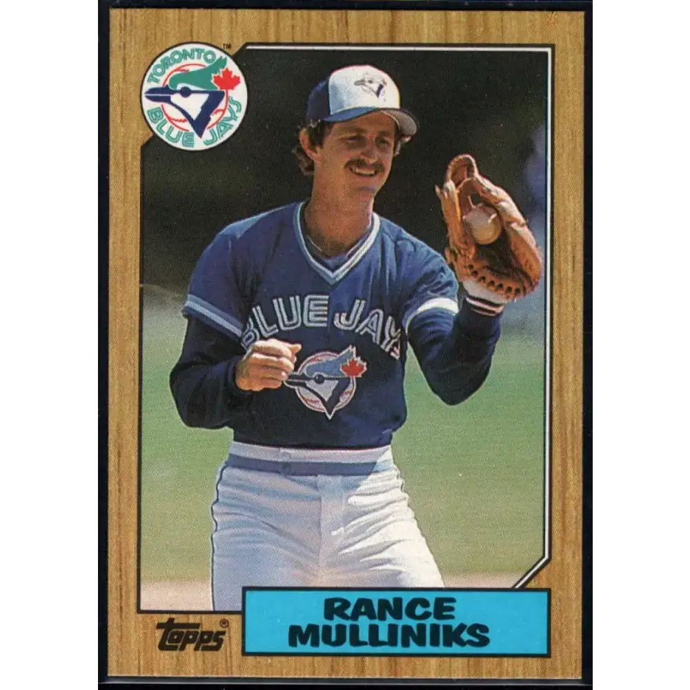 1987 Topps #537 Rance Mulliniks EX Excellent Toronto Blue Jays Baseball Card - Baseball Card Single