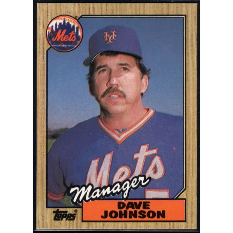 1987 Topps #543 Davey Johnson EX Excellent New York Mets Baseball Card - Baseball Card Single